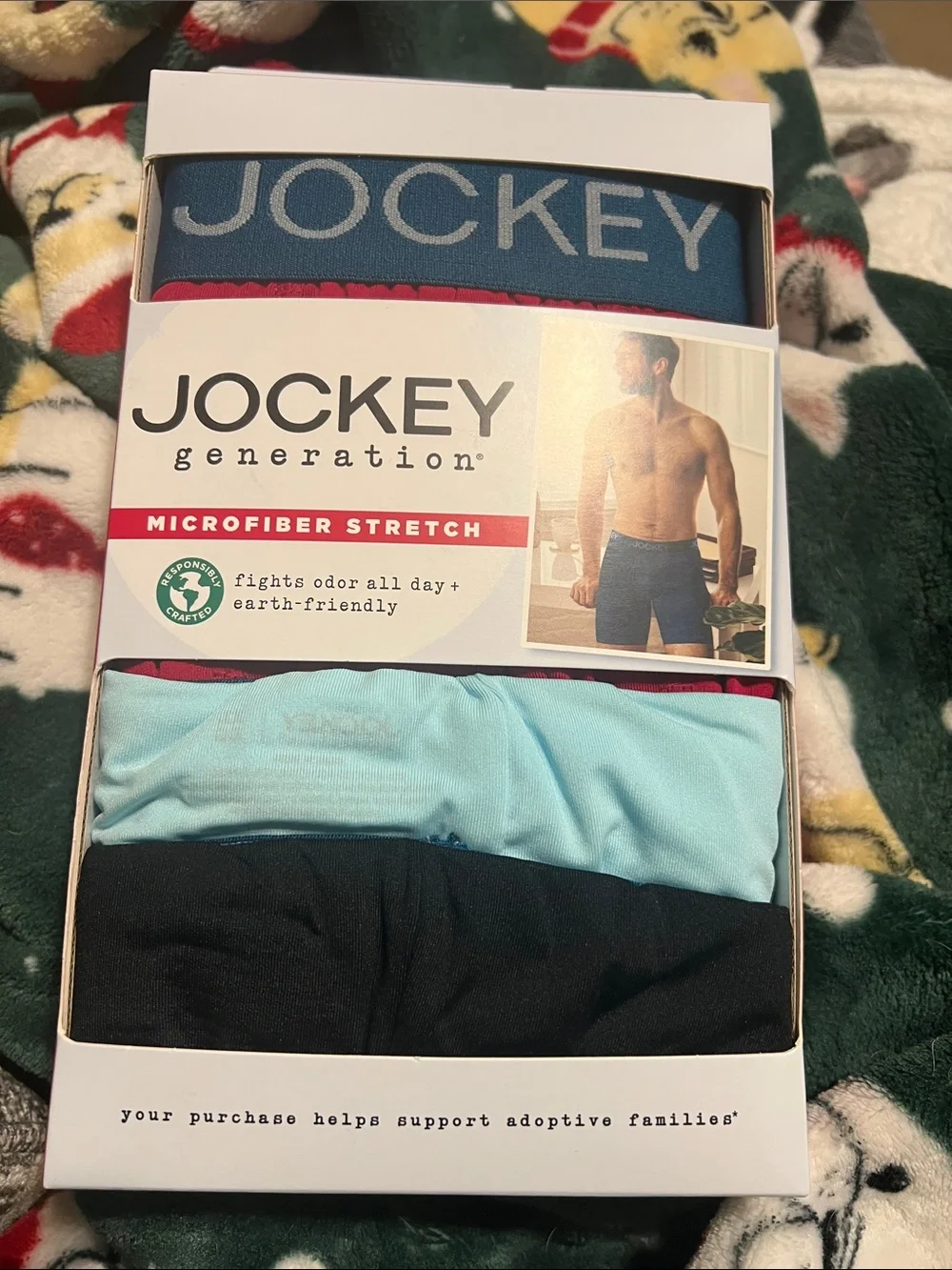 NWT JOCKEY 3pk active microfiber long-leg boxer briefs